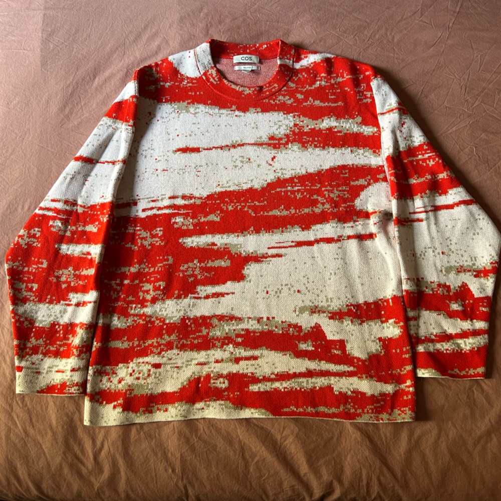 COS abstract crewneck sweater